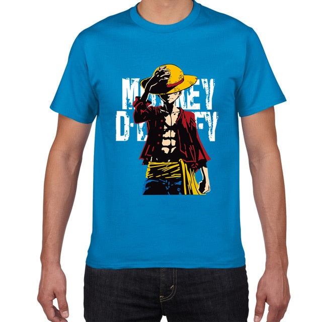New summer One Piece T shirt men Japanese Anime Luffy Cotton Tshirt men loose casual top tee men clothes 2019 tee shirt homme