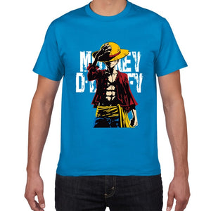 New summer One Piece T shirt men Japanese Anime Luffy Cotton Tshirt men loose casual top tee men clothes 2019 tee shirt homme