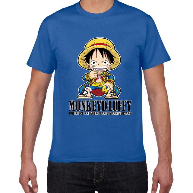 New summer One Piece T shirt men Japanese Anime Luffy Cotton Tshirt men loose casual top tee men clothes 2019 tee shirt homme
