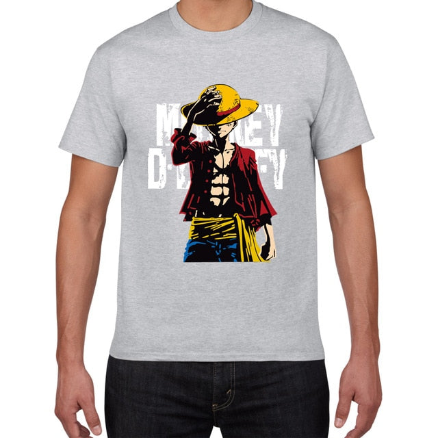 New summer One Piece T shirt men Japanese Anime Luffy Cotton Tshirt men loose casual top tee men clothes 2019 tee shirt homme