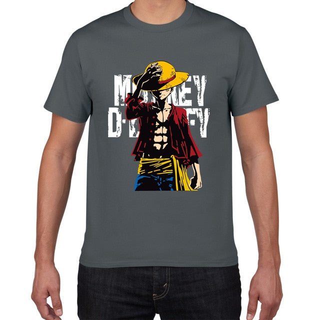New summer One Piece T shirt men Japanese Anime Luffy Cotton Tshirt men loose casual top tee men clothes 2019 tee shirt homme