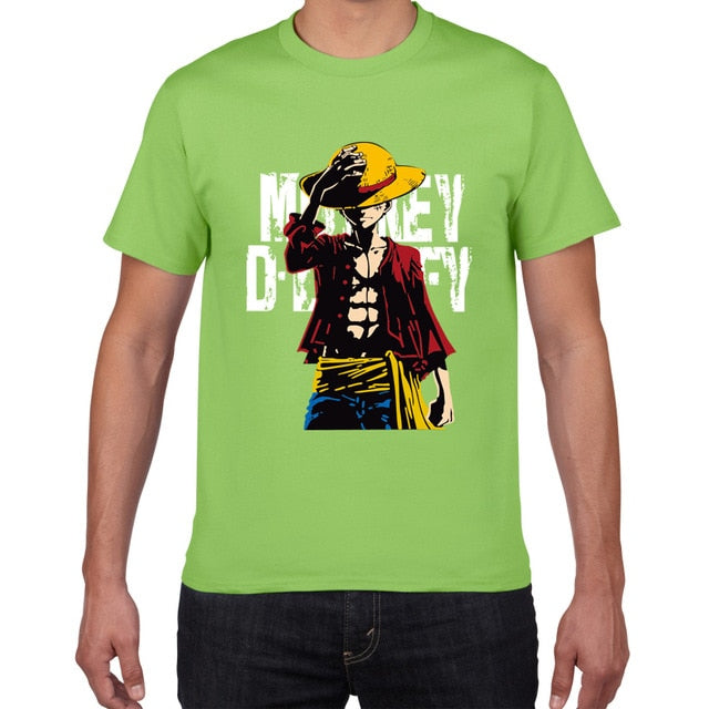 New summer One Piece T shirt men Japanese Anime Luffy Cotton Tshirt men loose casual top tee men clothes 2019 tee shirt homme