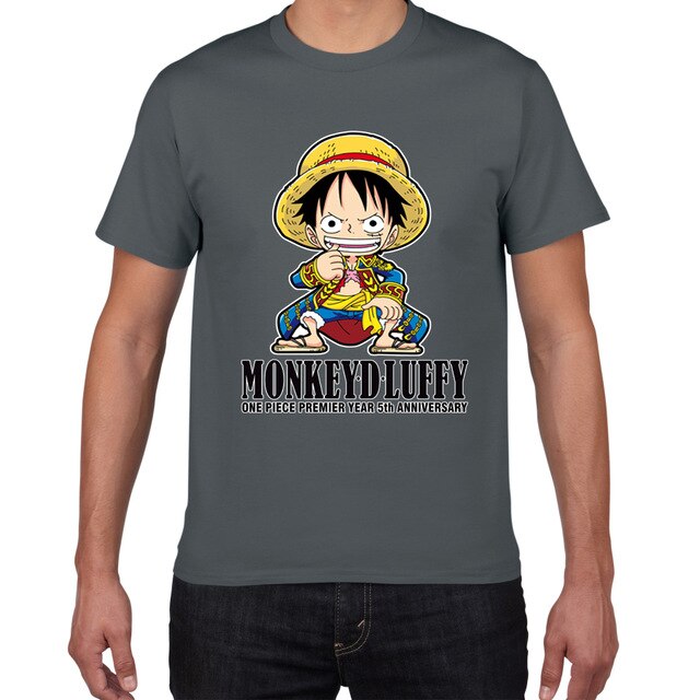 New summer One Piece T shirt men Japanese Anime Luffy Cotton Tshirt men loose casual top tee men clothes 2019 tee shirt homme
