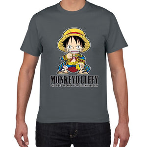 New summer One Piece T shirt men Japanese Anime Luffy Cotton Tshirt men loose casual top tee men clothes 2019 tee shirt homme