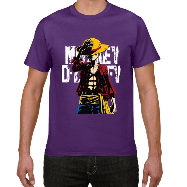 New summer One Piece T shirt men Japanese Anime Luffy Cotton Tshirt men loose casual top tee men clothes 2019 tee shirt homme