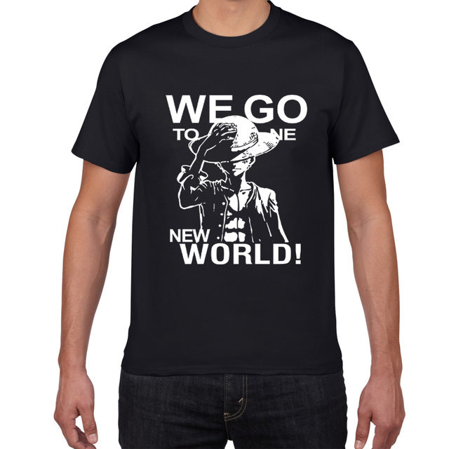 New summer One Piece T shirt men Japanese Anime Luffy Cotton Tshirt men loose casual top tee men clothes 2019 tee shirt homme