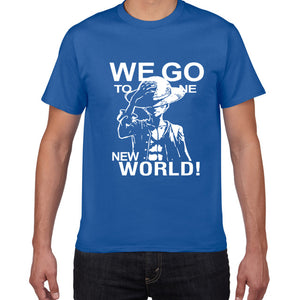New summer One Piece T shirt men Japanese Anime Luffy Cotton Tshirt men loose casual top tee men clothes 2019 tee shirt homme