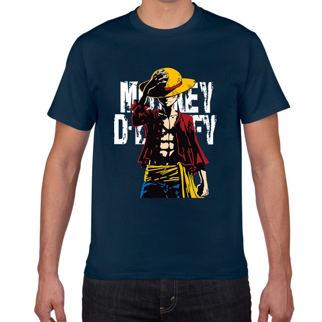 New summer One Piece T shirt men Japanese Anime Luffy Cotton Tshirt men loose casual top tee men clothes 2019 tee shirt homme