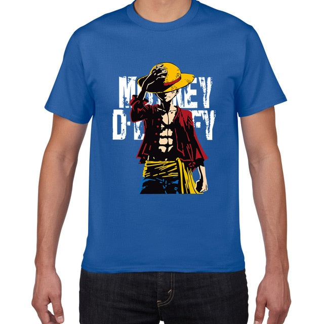 New summer One Piece T shirt men Japanese Anime Luffy Cotton Tshirt men loose casual top tee men clothes 2019 tee shirt homme
