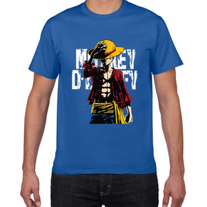New summer One Piece T shirt men Japanese Anime Luffy Cotton Tshirt men loose casual top tee men clothes 2019 tee shirt homme