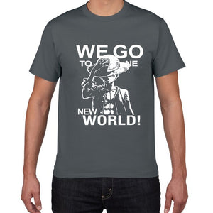 New summer One Piece T shirt men Japanese Anime Luffy Cotton Tshirt men loose casual top tee men clothes 2019 tee shirt homme