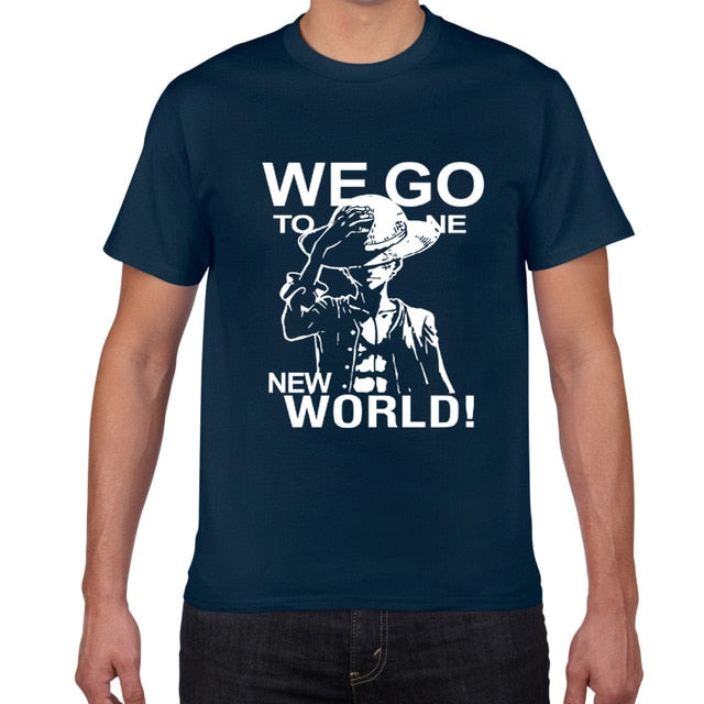 New summer One Piece T shirt men Japanese Anime Luffy Cotton Tshirt men loose casual top tee men clothes 2019 tee shirt homme