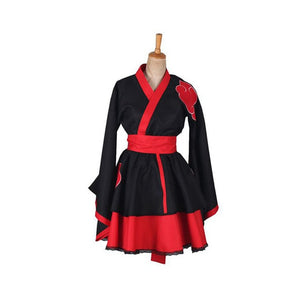 Customized Naruto Shippuden Uzumaki Naruto Female Lolita Kimono Dress Wig Anime Cosplay Costume For Women Clothes Free Shipping
