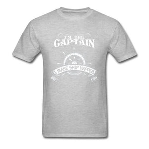 One Piece Pirate T Shirt Men I'm The Captain I Make Ship Happen T-Shirt Free Shipping Custom Design Male Clothes Navy Blue Tops
