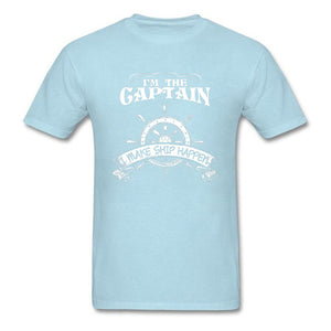 One Piece Pirate T Shirt Men I'm The Captain I Make Ship Happen T-Shirt Free Shipping Custom Design Male Clothes Navy Blue Tops