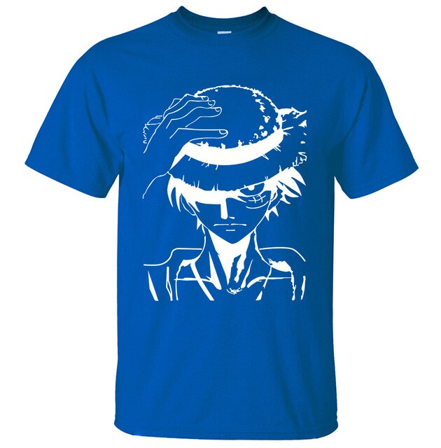 Hot Anime One Piece Monkey.D.Luffy Cartoon T Shirt 2019 Summer New Cotton High Quality Short Sleeve Shirt Fashion Brand Clothes