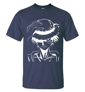 Hot Anime One Piece Monkey.D.Luffy Cartoon T Shirt 2019 Summer New Cotton High Quality Short Sleeve Shirt Fashion Brand Clothes