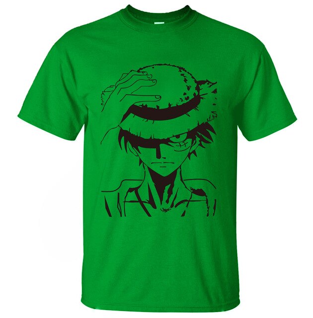 Hot Anime One Piece Monkey.D.Luffy Cartoon T Shirt 2019 Summer New Cotton High Quality Short Sleeve Shirt Fashion Brand Clothes