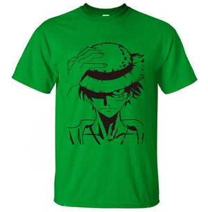 Hot Anime One Piece Monkey.D.Luffy Cartoon T Shirt 2019 Summer New Cotton High Quality Short Sleeve Shirt Fashion Brand Clothes