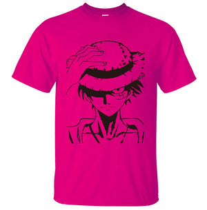 Hot Anime One Piece Monkey.D.Luffy Cartoon T Shirt 2019 Summer New Cotton High Quality Short Sleeve Shirt Fashion Brand Clothes