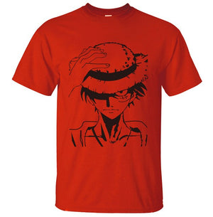 Hot Anime One Piece Monkey.D.Luffy Cartoon T Shirt 2019 Summer New Cotton High Quality Short Sleeve Shirt Fashion Brand Clothes