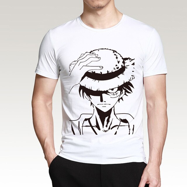Hot Anime One Piece Monkey.D.Luffy Cartoon T Shirt 2019 Summer New Cotton High Quality Short Sleeve Shirt Fashion Brand Clothes