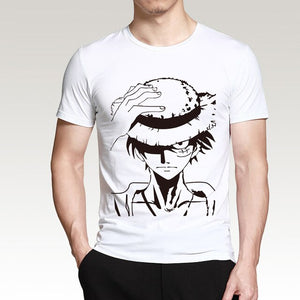 Hot Anime One Piece Monkey.D.Luffy Cartoon T Shirt 2019 Summer New Cotton High Quality Short Sleeve Shirt Fashion Brand Clothes