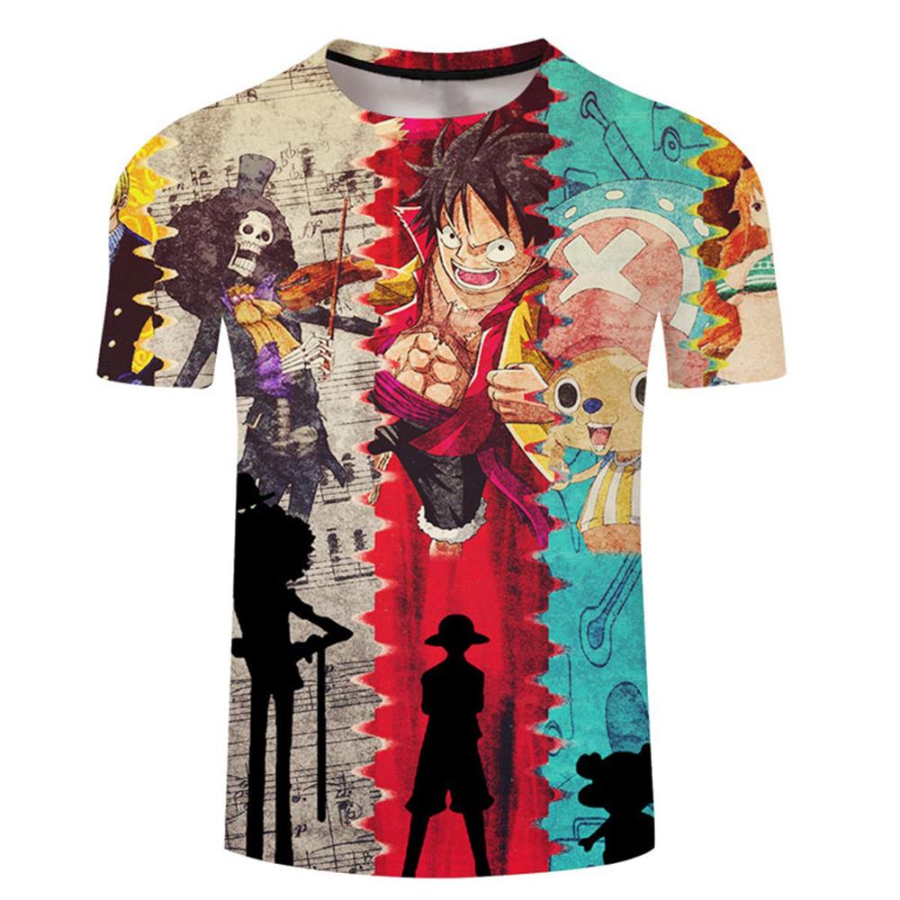 2019 Funny One Piece Luffy T shirt casual tshirt homme Hip Hop streetwear men t-shirt boys clothes t shirt anime summer top tees