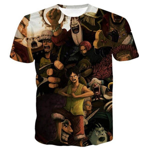 2019 Funny One Piece Luffy T shirt casual tshirt homme Hip Hop streetwear men t-shirt boys clothes t shirt anime summer top tees