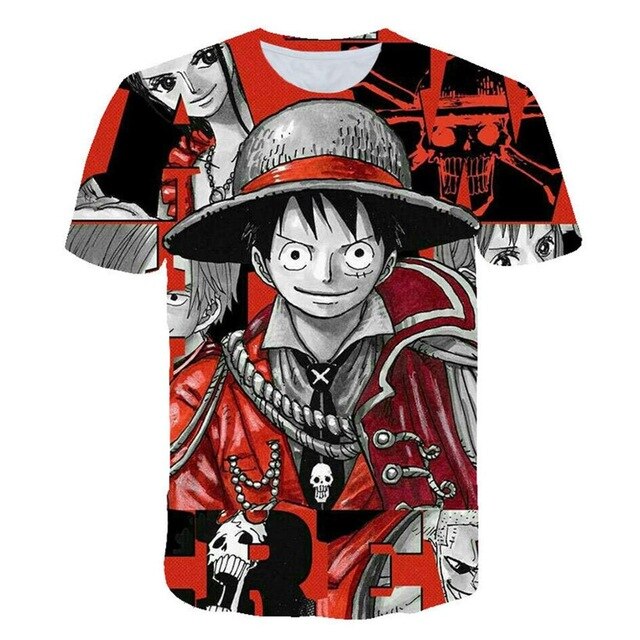 2019 Funny One Piece Luffy T shirt casual tshirt homme Hip Hop streetwear men t-shirt boys clothes t shirt anime summer top tees