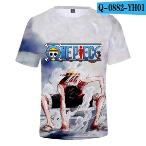 2 To 12 Years One Piece Clothing Kids Boys Girls Short Sleeve tshirt T Shirt Cartoon Luffy/Zoro/Joba T-shirt Children Clothes