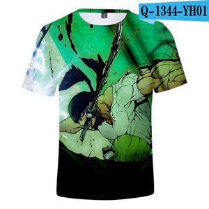 2 To 12 Years One Piece Clothing Kids Boys Girls Short Sleeve tshirt T Shirt Cartoon Luffy/Zoro/Joba T-shirt Children Clothes
