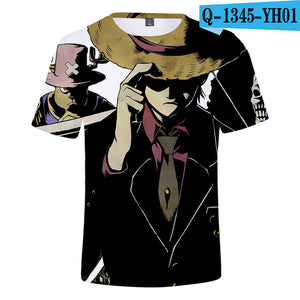 2 To 12 Years One Piece Clothing Kids Boys Girls Short Sleeve tshirt T Shirt Cartoon Luffy/Zoro/Joba T-shirt Children Clothes