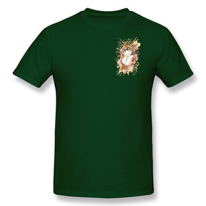 Slumber Fox T-shirt Men Tshirt Naruto Autumn T Shirt Natsume's Book of Friends Tops Sleepy Cat Lovely Clothes Thanksgiving Gift