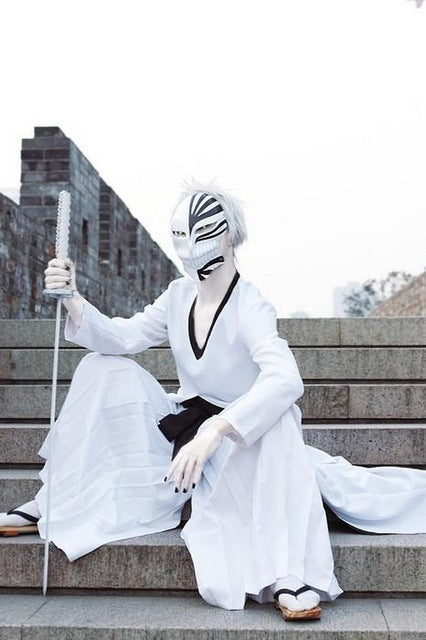 Hot Anime Bleach cosplay Black/white Ichigo Kurosaki Men's Bankai Cosplay Costume hallowean costume for party clothes