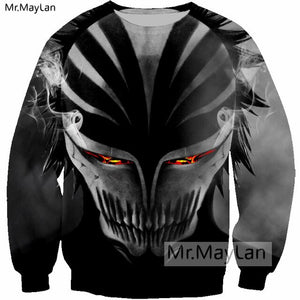 Harajuku Anime Bleach Sweatshirts Women/Men Long Sleeves Pullover Cool Hipster Outfits Hoodies Tops Harajuku Autumn Clothes 5XL