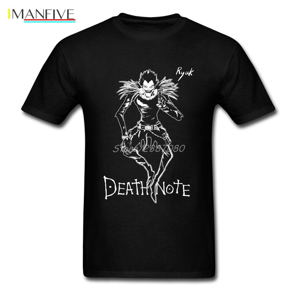 Death Note Anime T Shirt Big Size Custom Short Sleeve Clothes For Men New Kpop Cotton Mens T Shirts