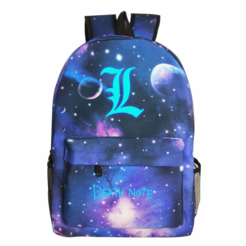 DEATH NOTE Comics Printing Men Women Backpack Fashion Starry Sky Teenagers School Bag Large Capacity Travel Rucksack