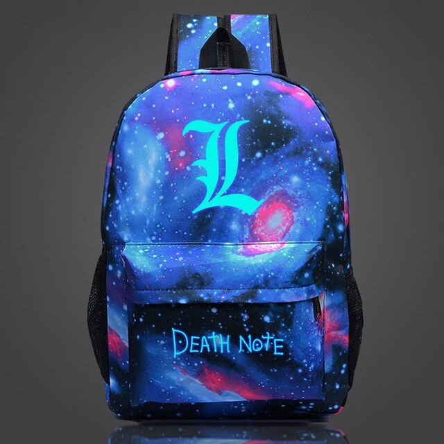 DEATH NOTE Comics Printing Men Women Backpack Fashion Starry Sky Teenagers School Bag Large Capacity Travel Rucksack