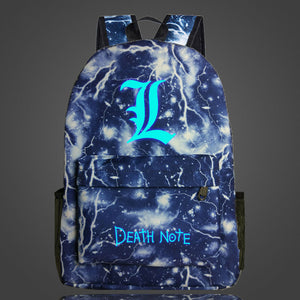 DEATH NOTE Comics Printing Men Women Backpack Fashion Starry Sky Teenagers School Bag Large Capacity Travel Rucksack