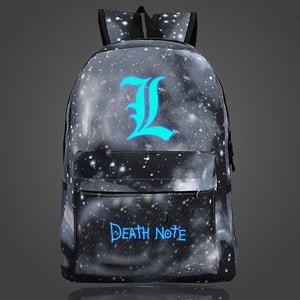 DEATH NOTE Comics Printing Men Women Backpack Fashion Starry Sky Teenagers School Bag Large Capacity Travel Rucksack