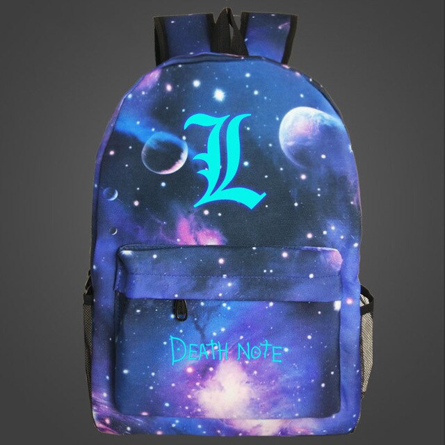 DEATH NOTE Comics Printing Men Women Backpack Fashion Starry Sky Teenagers School Bag Large Capacity Travel Rucksack
