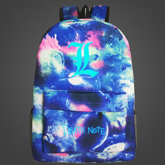 DEATH NOTE Comics Printing Men Women Backpack Fashion Starry Sky Teenagers School Bag Large Capacity Travel Rucksack
