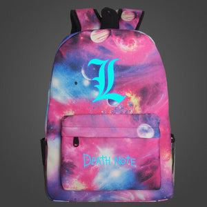 DEATH NOTE Comics Printing Men Women Backpack Fashion Starry Sky Teenagers School Bag Large Capacity Travel Rucksack