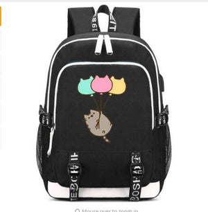 Death Note Backpack with USB Charging Port and Lock &Headphone interface for College Student Work Mochilas backpack school