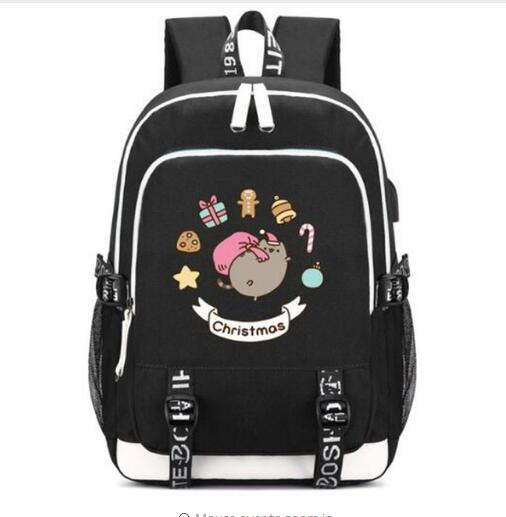 Death Note Backpack with USB Charging Port and Lock &Headphone interface for College Student Work Mochilas backpack school