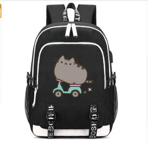 Death Note Backpack with USB Charging Port and Lock &Headphone interface for College Student Work Mochilas backpack school