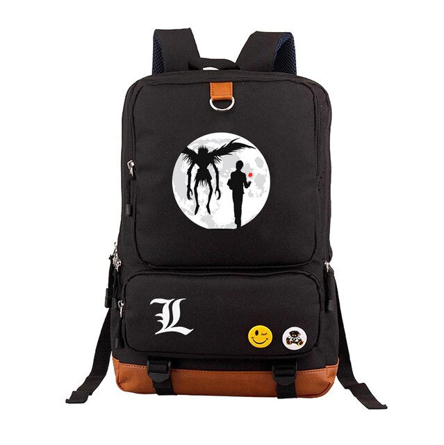 Japan anime Death Note backpack Yagami Light Unisex Laptop Shoulder Bag Travel Shoulder Bag canvas Package Laptop Rucksack