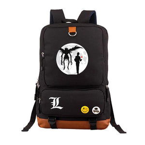Japan anime Death Note backpack Yagami Light Unisex Laptop Shoulder Bag Travel Shoulder Bag canvas Package Laptop Rucksack