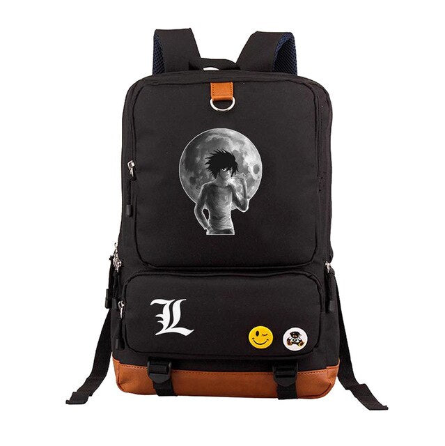 Japan anime Death Note backpack Yagami Light Unisex Laptop Shoulder Bag Travel Shoulder Bag canvas Package Laptop Rucksack